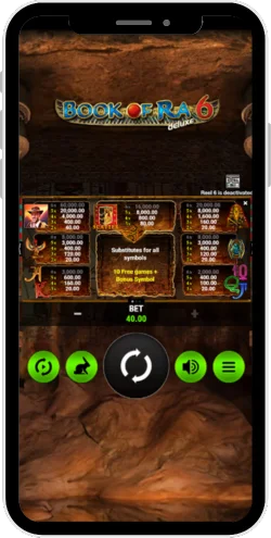 Book of Ra Deluxe 6 pay table
