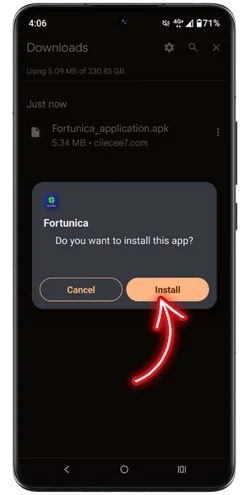Download the APK file