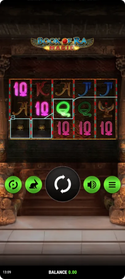 Big win screen in Book of Ra Magic showing high payout