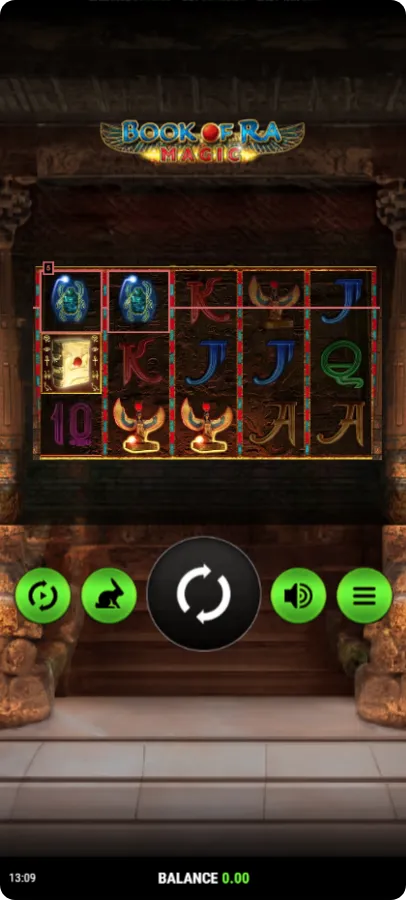 Expanding symbol mechanic in Book of Ra Magic during the bonus game