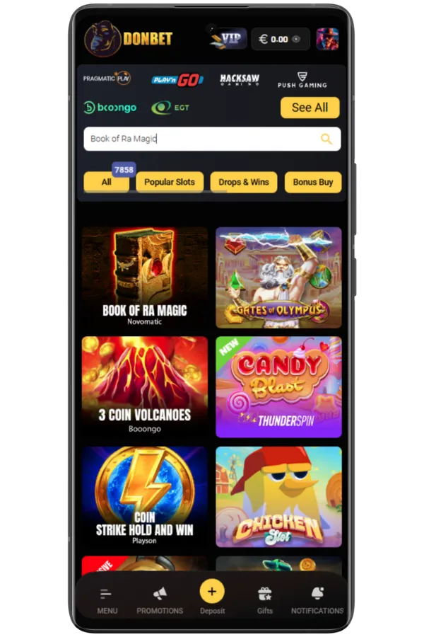 Find Book of Ra Magic in Casino Lobby